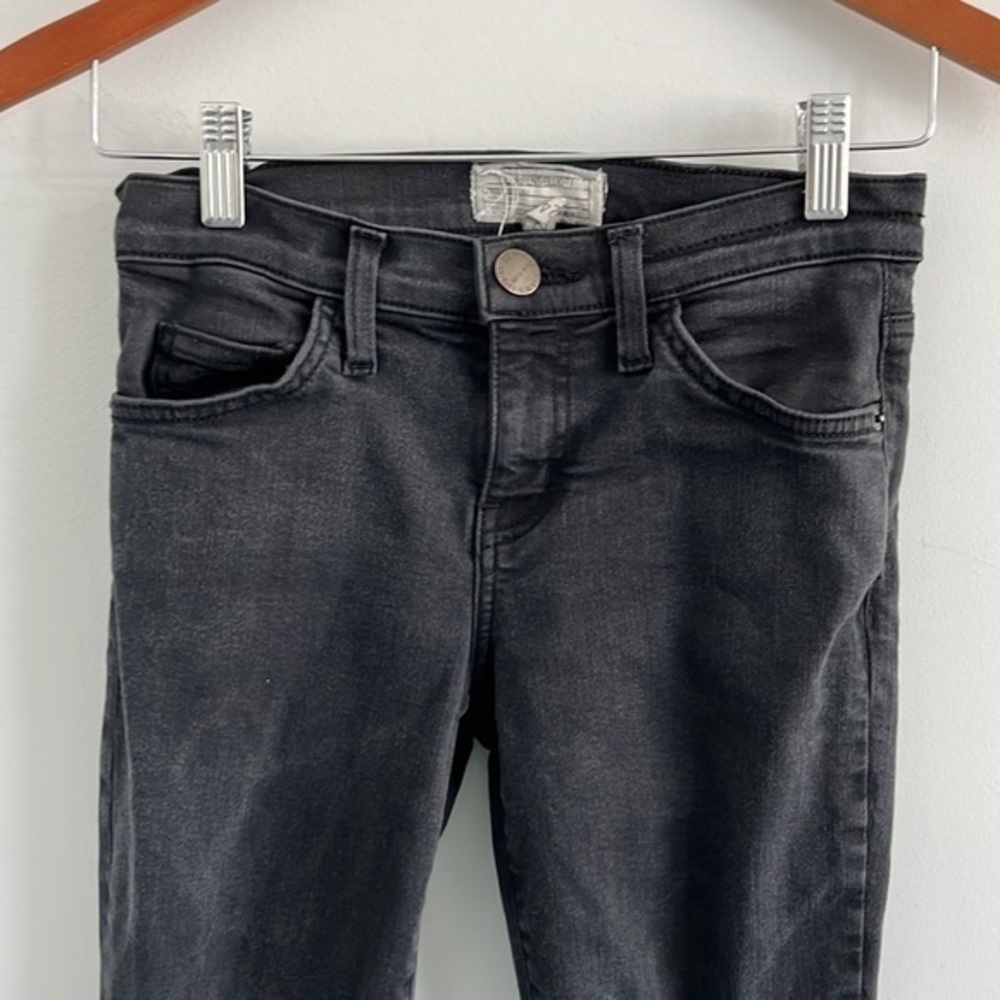 Current Elliott The stiletto jeans black denim low waist skinny cropped - Picture 2 of 9